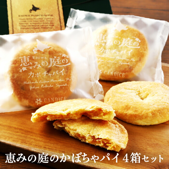 恵みの庭のかぼちゃパイ4箱セット 恵庭市ふるさと納税 恵みの庭のかぼちゃパイ4箱セット