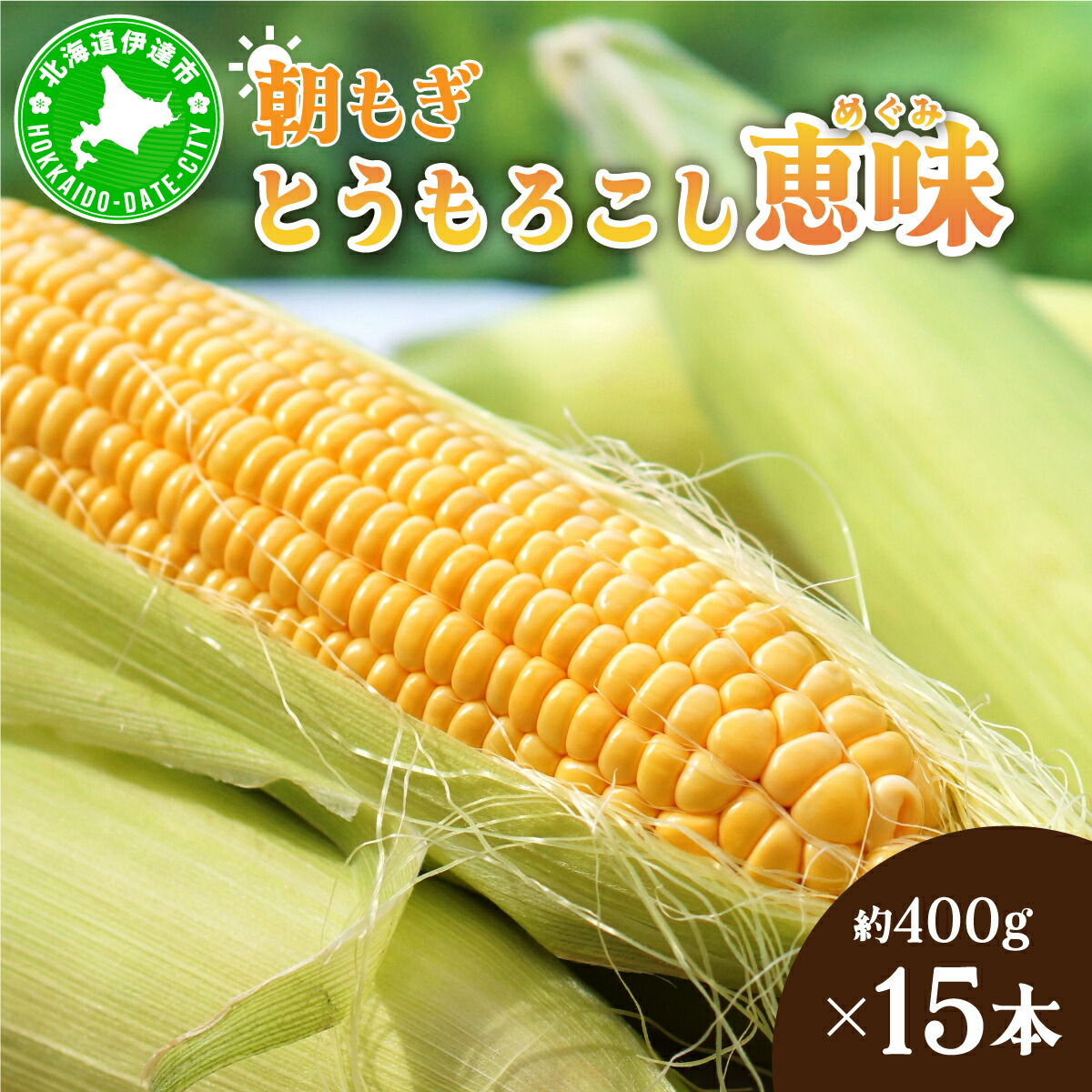 【ふるさと納税】北海道産 朝もぎ とうもろこし 恵味 L-LLサイズ 約400g×15本 スイートコーン ゴールドコーン トウモロコシ とうきび コーン 旬 完熟 野菜 甘い おやつ 産地直送 お取り寄せ 北海道 送料無料 伊達