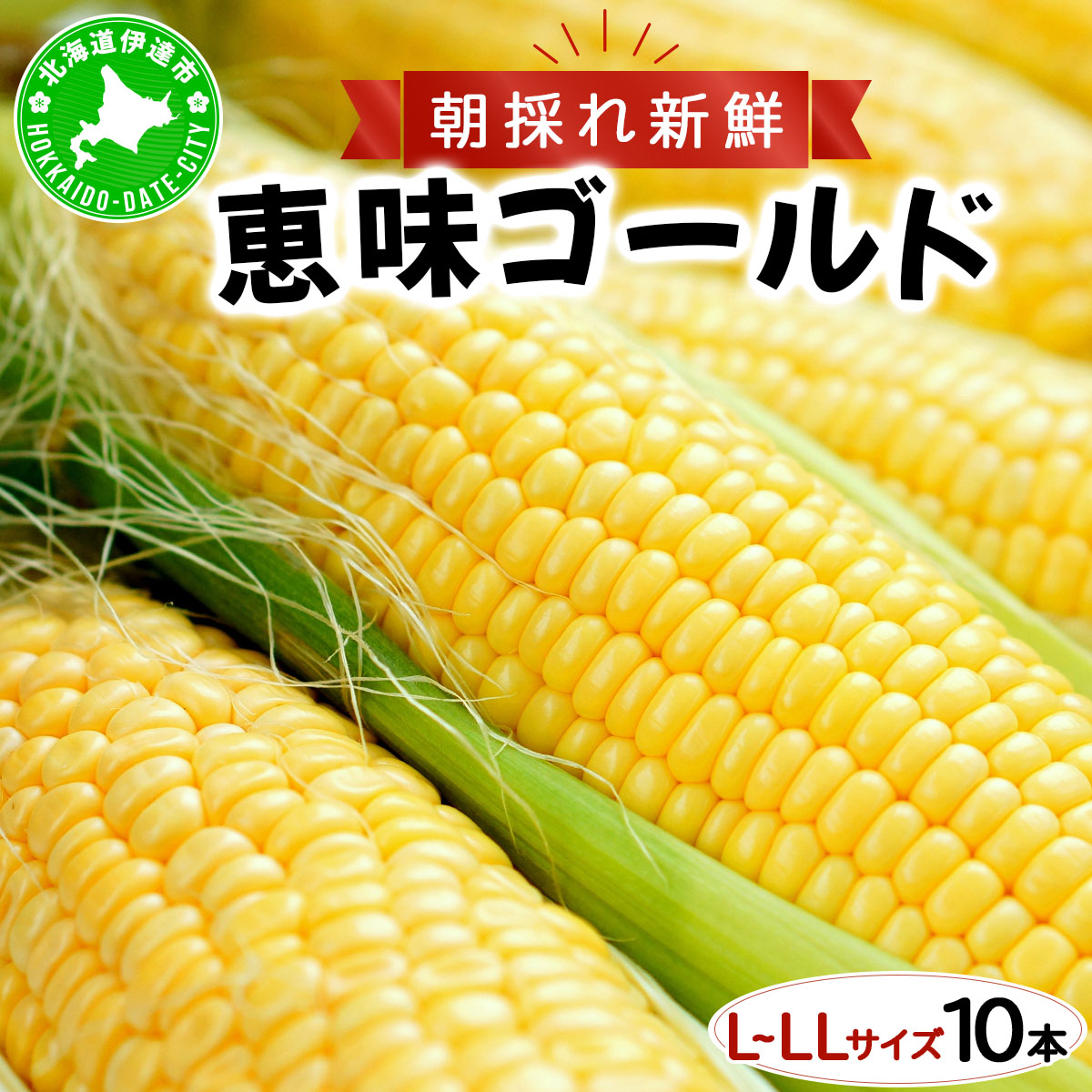 【ふるさと納税】先行予約 【 2025年 発送 】北海道 朝もぎ とうもろこし 恵味 ゴールド L-LLサイズ 10本 スイート コーン トウモロコシ とうきび 旬 完熟 野菜 採れたて 朝採り 甘い めぐみ 産地直送 道産 送料無料