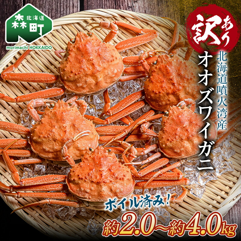 【ふるさと納税】【訳あり】オオズワイガニ（ボイル済）約2.0kg～約4.0kg （オスメスどちらか） ＼選べる容量！ 発送月 ／＜海鮮問屋　株式会社　瑞宝＞ かに カニ 蟹 ずわいがに おお ずわいがに 森町 北海道 mr1-0665