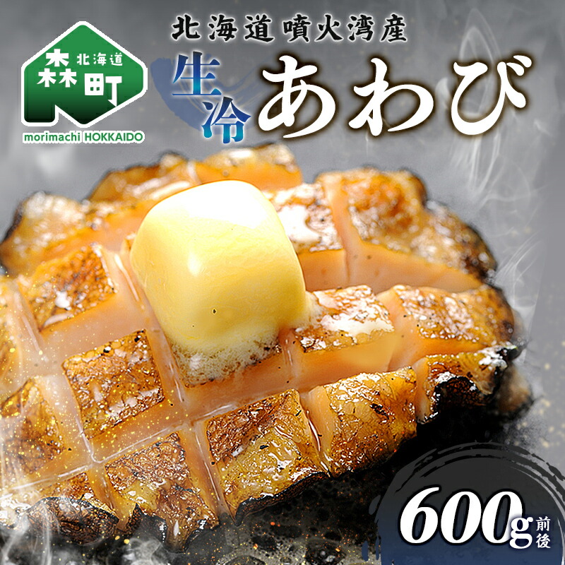 【ふるさと納税】北海道産 生冷あわび 600g前後 (約5~6個) ＜ワイエスフーズ＞ 北海道 あわび 新鮮 魚介類 貝 冷凍 北海道噴火湾産 噴火湾産 森町 お刺身 バター焼き 酒蒸し 炊き込みご飯 mr1-1268