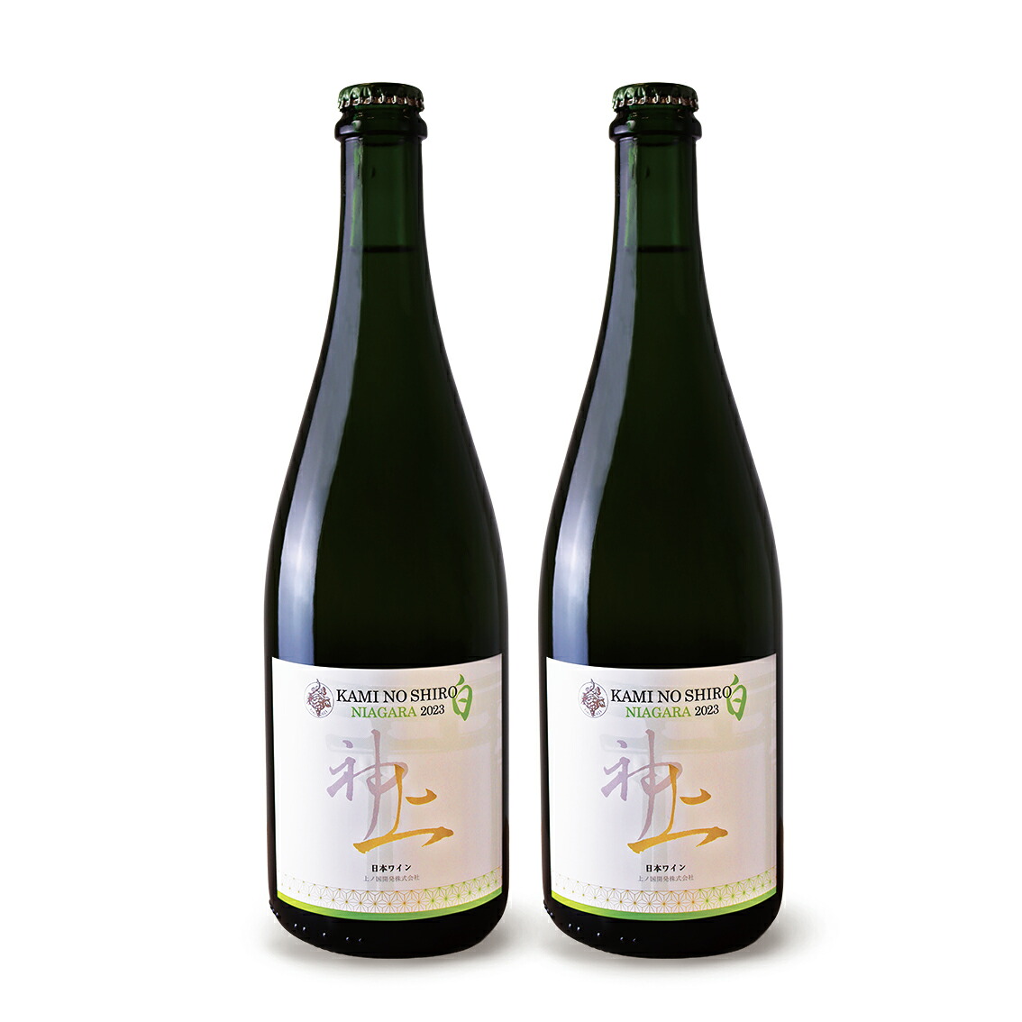 【ふるさと納税】上ノ国ワイナリーの白ワイン「上の白ナイアガラ2023」　750ml&times;2本　白ワイン　北海道ワイン　スパークリングワイン　家飲み　パーティー　プレゼント　高級　ディナー　お酒　果実酒｜北海道上ノ国町