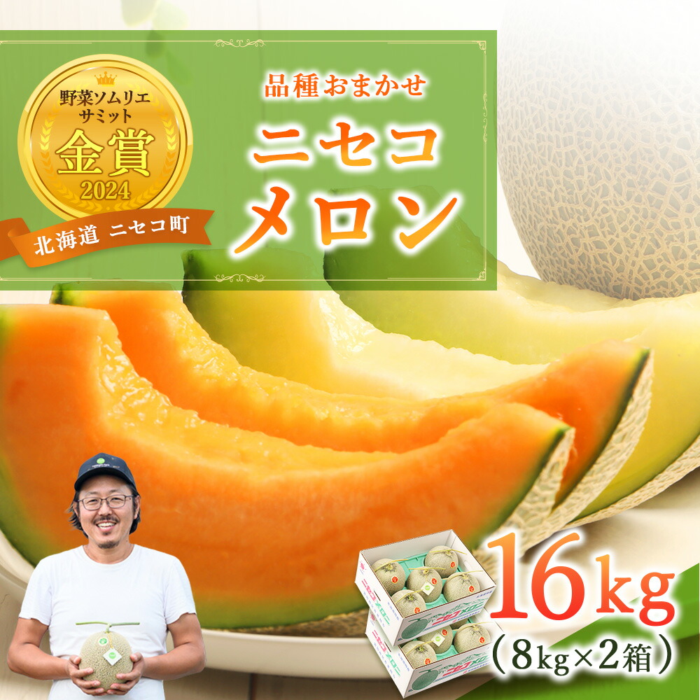 【ふるさと納税】《2026年分受付中》市場には出回らない 北海道ニセコメロン 8~12玉 (1箱8kg×2箱) 糖度13度以上 | メロン ニセコメロン 北海道メロン 赤肉メロン 赤肉 青肉メロン 青肉 果物 フルーツ 夏 計16kg お取り寄せ 北海道 ニセコ町 ニセコ【3700401】|北海道ニセコ町