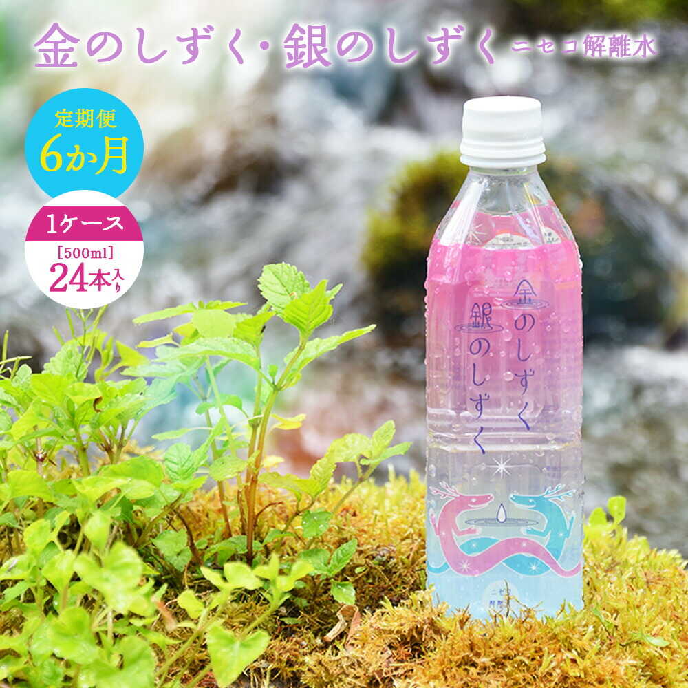 【ふるさと納税】【全6回定期便】 ニセコ解離水 金のしずく・銀のしずく 500ml&times;24本 | 水 保存水 軟水 ミネラルウォーター 羊蹄山 解離水 | 株式会社アプロディーテ[BPAH003]｜北海道真狩村