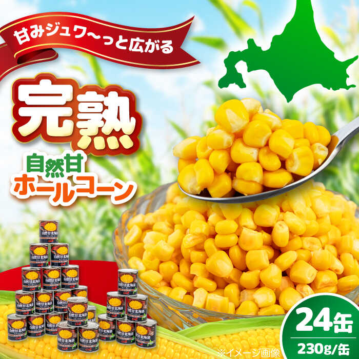 【ふるさと納税】【北海道産】 自然甘ホールコーン 24缶（C7号缶）《喜茂別町》【きもべつ観光協会】 コーン コーン缶 とうもろこし トウモロコシ 北海道 常温 常温配送 北海道  北海道 [AJAG009] 18000 18000円