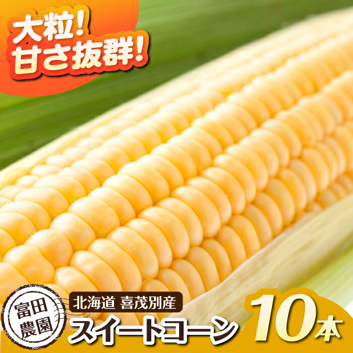 【ふるさと納税】【2025年分予約開始！】数量限定！こだわり農家の喜茂別産スイートコーン 10本 《喜茂別町》【富田農園/スプレス】 スイートコーン コーン トウモロコシ とうもろこし 夏野菜 野菜 季節の野菜 冷蔵 冷蔵配送 北海道  北海道 [AJAJ003] 15000 15000円