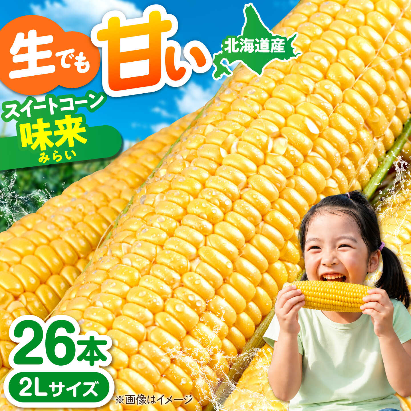 【ふるさと納税】【8月下旬以降順次発送】北海道 スイートコーン 味来 26本 約9kg 《喜茂別町》【Aコープようてい】 とうもろこし トウモロコシ 季節の野菜 夏野菜 北海道 野菜 先行予約 産地直送 [AJAK007] 20000 20000円 2万円