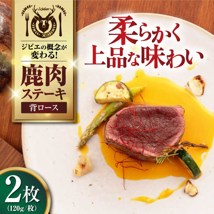 【ふるさと納税】鹿肉 背ロース 120g×2枚 《喜茂別町》【EBIJIN】 ジビエ 鹿 ロース ステーキ ステーキ用 赤身 冷凍 冷凍配送[AJAO066]