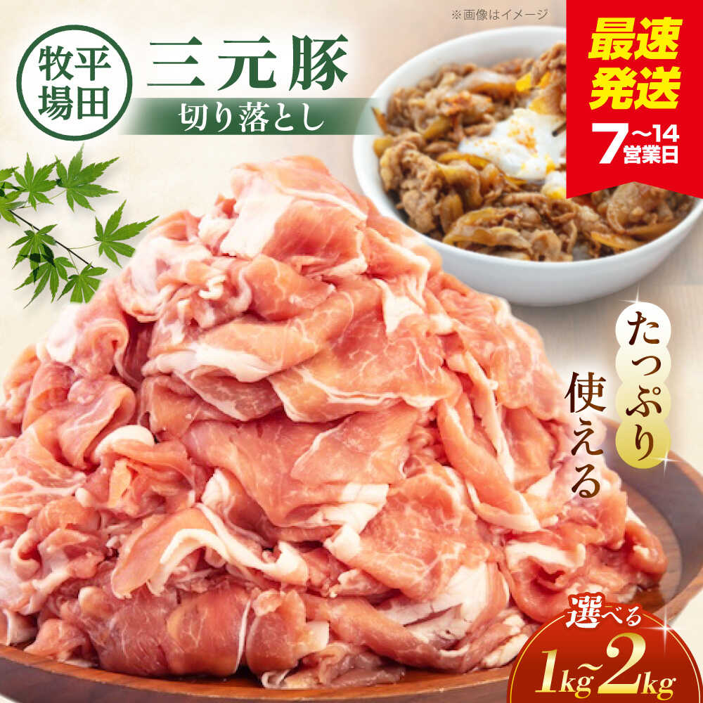 【ふるさと納税】【選べる内容量】平田牧場 切り落とし 1～3kg (500g/パック) 《喜茂別町》【平田牧場】 肉 豚肉 生姜焼き 小分け 冷凍 冷凍配送 北海道 平田牧場 三元豚 [AJAP005] 11000 11000円 20000 20000円 2万円 30000 30000円 3万円｜北海道喜茂別町