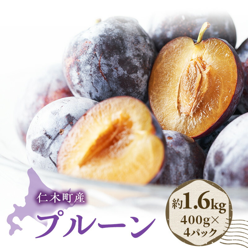 【ふるさと納税】[先行受付] 北海道 仁木町産 季節のプルーン 1.6kg（400g×4パック）プルーン 果物 果物類 くだもの フルーツ [JA新おたる]　お届け：2025年9月中旬～10月初旬まで