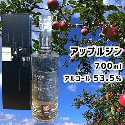 【ふるさと納税】北海道仁木町産 アップルジン700ml&times;1本【アルコール 53.5％】 お酒 洋酒 リキュール アルコール [株式会社八剣山さっぽろ地ワイン研究所]｜北海道仁木町