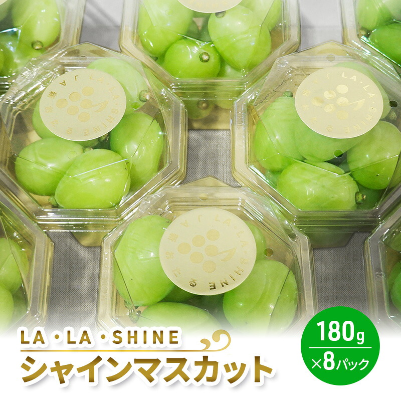 【ふるさと納税】[先行受付] シャインマスカット『 LA・LA・SHINE （ ラ・ラ・シャイン ）』 180g×8パック 果物 くだもの フルーツ マスカット [JA新おたる]　お届け：2026年9月20日～11月30日