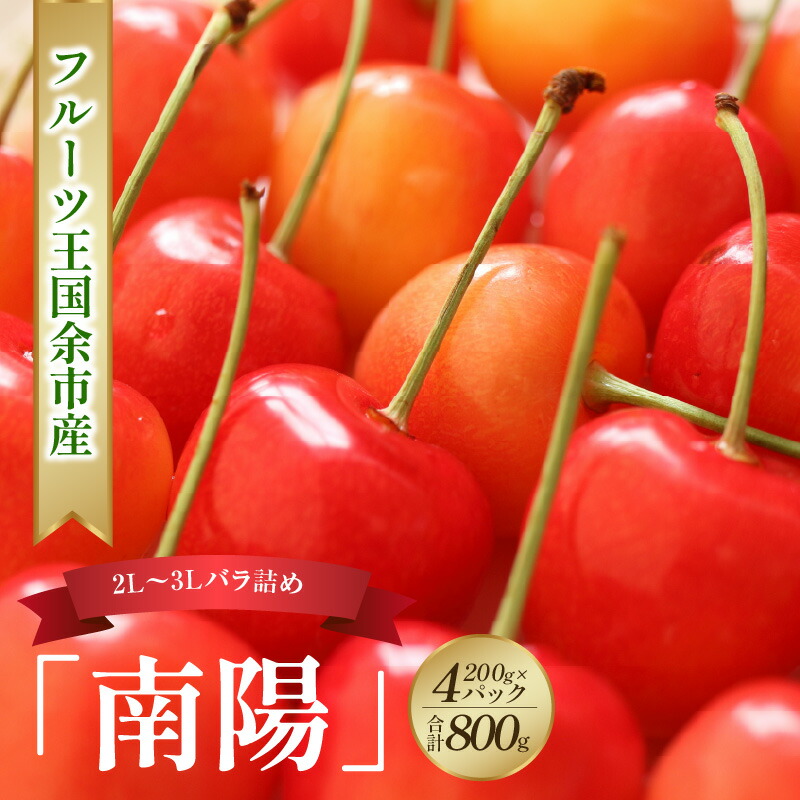 【ふるさと納税】 2025年発送 【 先行予約 】 令和7年産 南陽 【 2L～3L バラ詰め 】 200g×4 【 ニトリ観光果樹園 】 余市 北海道 フルーツ王国 さくらんぼ サクランボ 桜桃 南陽 余市産さくらんぼ 人気さくらんぼ ニトリ 北海道 余市町 グルメ 冷蔵 お取り寄せ 送料無料