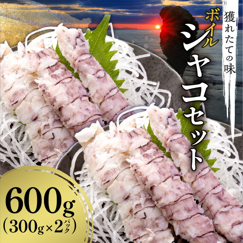 【ふるさと納税】獲れたての味！ ボイルシャコ 300g ×  2 パック 甲殻類 魚介類 ボイル 天ぷら 鍋の具  唐揚げ パスタ アヒージョ 寿司ネタ 冷凍 蝦蛄 お取り寄せ 北海道 余市町 送料無料