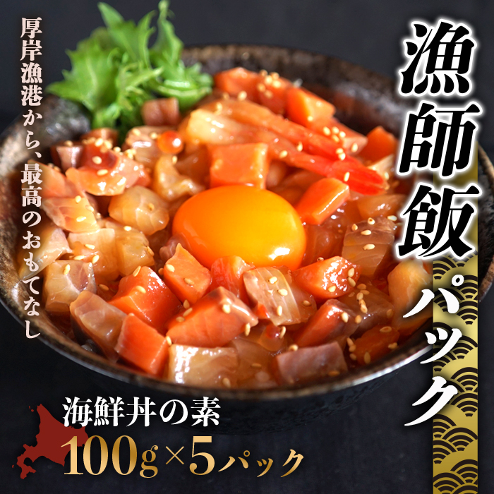【ふるさと納税】北海道 ことぶきや 漁師飯パック（海鮮丼の素 5パック） NP1-277