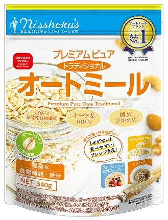 【ふるさと納税】プレミアムピュア　トラディショナルオートミール「ロールドタイプ」340g×12袋