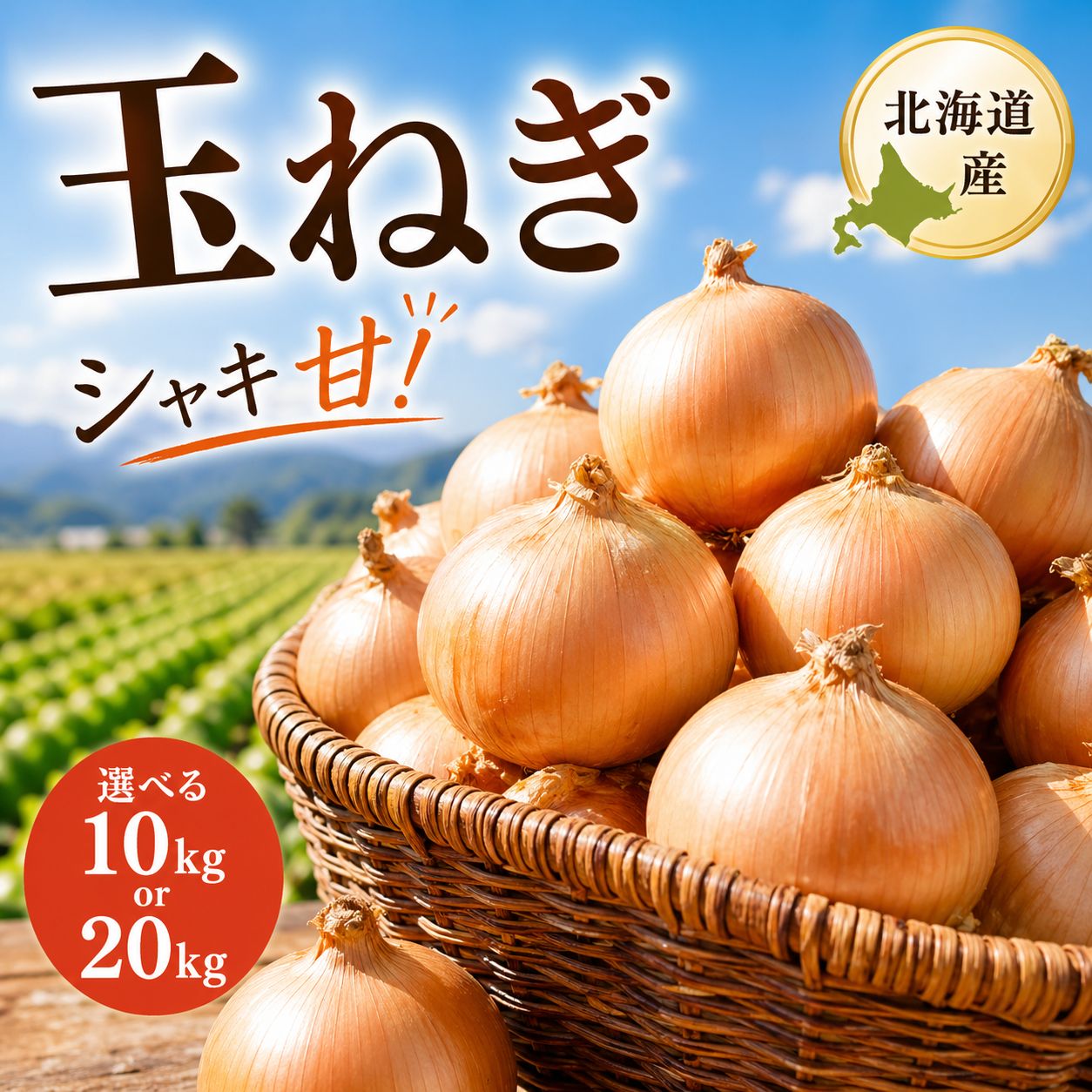 【ふるさと納税】玉ねぎ 10kg or 20kg 選べる容量 <先行予約> 【令和8年10月~12月中旬発送】甘みが強い 自然乾燥 貯蔵性抜群 常温 予約 野菜 お取り寄せ グルメ 送料無料 北海道 たまねぎ タマネギ 玉葱 大容量 新鮮 甘い 野菜 サラダ 新十津川町|北海道新十津川町