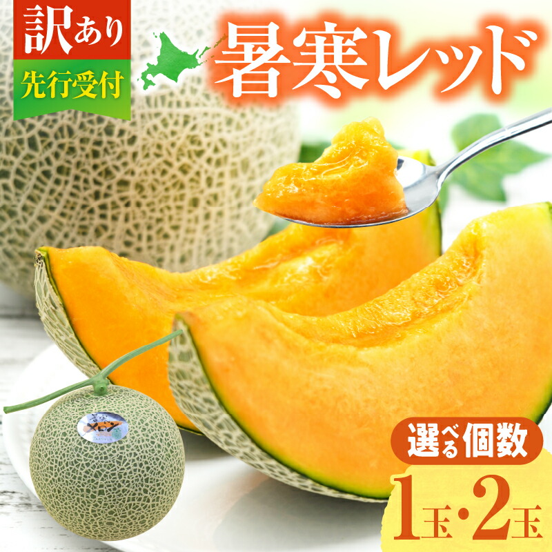 【ふるさと納税】 【令和7年産 先行予約】【 訳あり 】 北海道メロン 暑寒レッド 玉数をお選びください！  《 2025年9月より発送予定 》家庭用 赤肉メロン 規格外 傷 不揃い 赤肉 果物 フルーツ 生ハム パフェ ケーキ デザート ピューレ お取り寄せ 北海道 雨竜町 送料無料