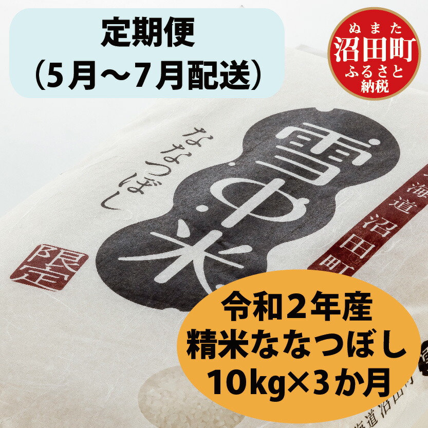 楽天ランキング1位 定期便 ななつぼし 北海道 雪中米 10kg 5月から3か月発送 令和2年産 北海道沼田町 全ての Safronov Com Ua