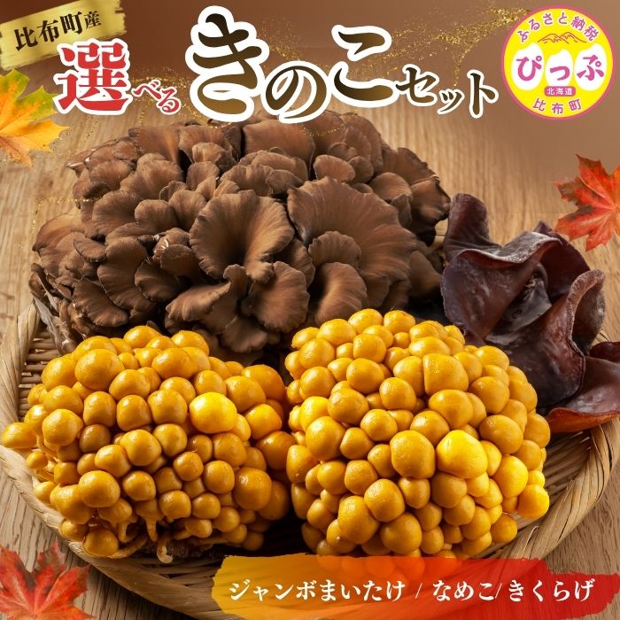 選べるきのこセット(ジャンボまいたけ・なめこ・きくらげ)の返礼品写真