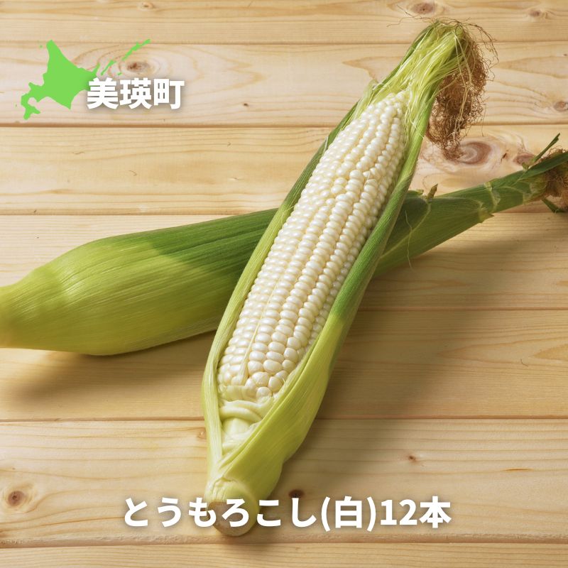 【ふるさと納税】≪令和7年産予約受付！≫美瑛産とうもろこし(白) 12本 野菜 送料無料 北海道　北海道美瑛 北海道美瑛町 美瑛町 北海道産 美瑛産 とうもろこし とうきび スイートコーン ピュアホワイト 白いとうもろこ [ 5kg 以上]  株式会社 おおとり[014-74]