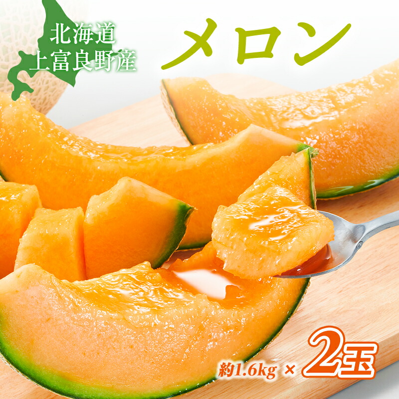 【ふるさと納税】赤肉メロン JAふらの厳選！ 約1.6kg 2玉 メロン めろん 富良野メロン 果物 くだもの フルーツ 富良野 デザート 北海道 北海道上富良野町 　お届け：2025年7月中旬～9月下旬まで