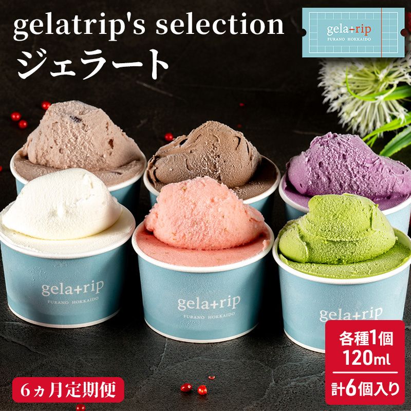 【ふるさと納税】≪6ヶ月定期便≫gelatrip's selection ジェラート6個BOX お菓子 アイス 冷凍 6カ月 6回 半年