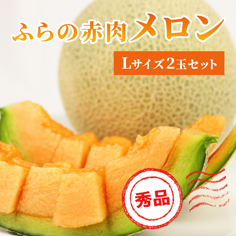 【ふるさと納税】【 2025年発送 先行予約 】 ふらの 赤肉メロン 秀品 Lサイズ 1.6kg～1.9kg 2玉 セット ファーム富良野 メロン めろん 果物 くだもの フルーツ デザート 北海道 北海道上富良野町 　お届け：2025年6月27日～10月4日まで