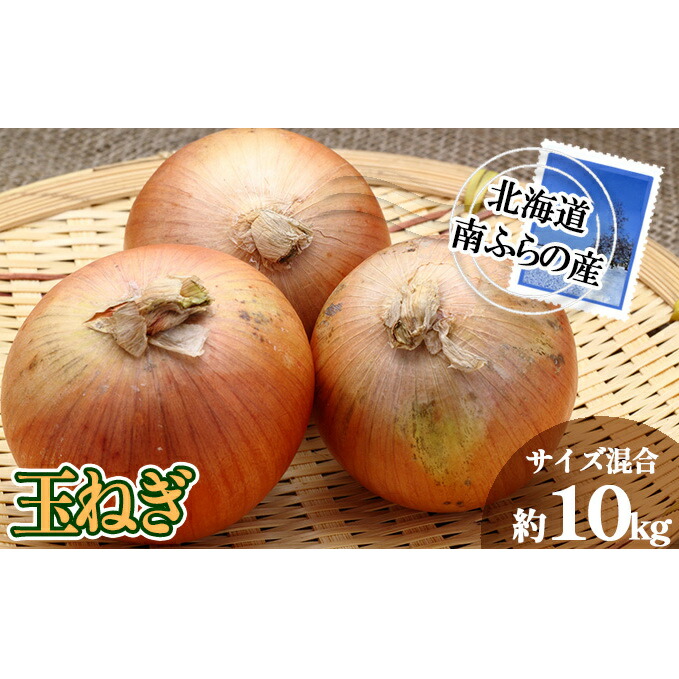 市場 ふるさと納税 玉ねぎ サイズ混合 南ふらの産玉ねぎ 約10kg 野菜