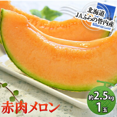 【ふるさと納税】2025年夏発送  メロン 北海道 ふらの 赤肉メロン 約2.5kg×1玉 JAふらの 厳選 産地直送 赤肉 富良野メロン フルーツ 果物 果実 旬 旬のくだもの デザート おやつ めろん 富良野 　お届け：2025年7月中旬～9月下旬