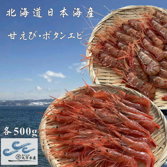 【ふるさと納税】7-022-003　冷凍甘えび・ボタンエビセット 各500g　海老・ぼたんエビ・甘海老・あまエビ・海老・エビ　お届け：入金確認後、1週間～1ヶ月以内