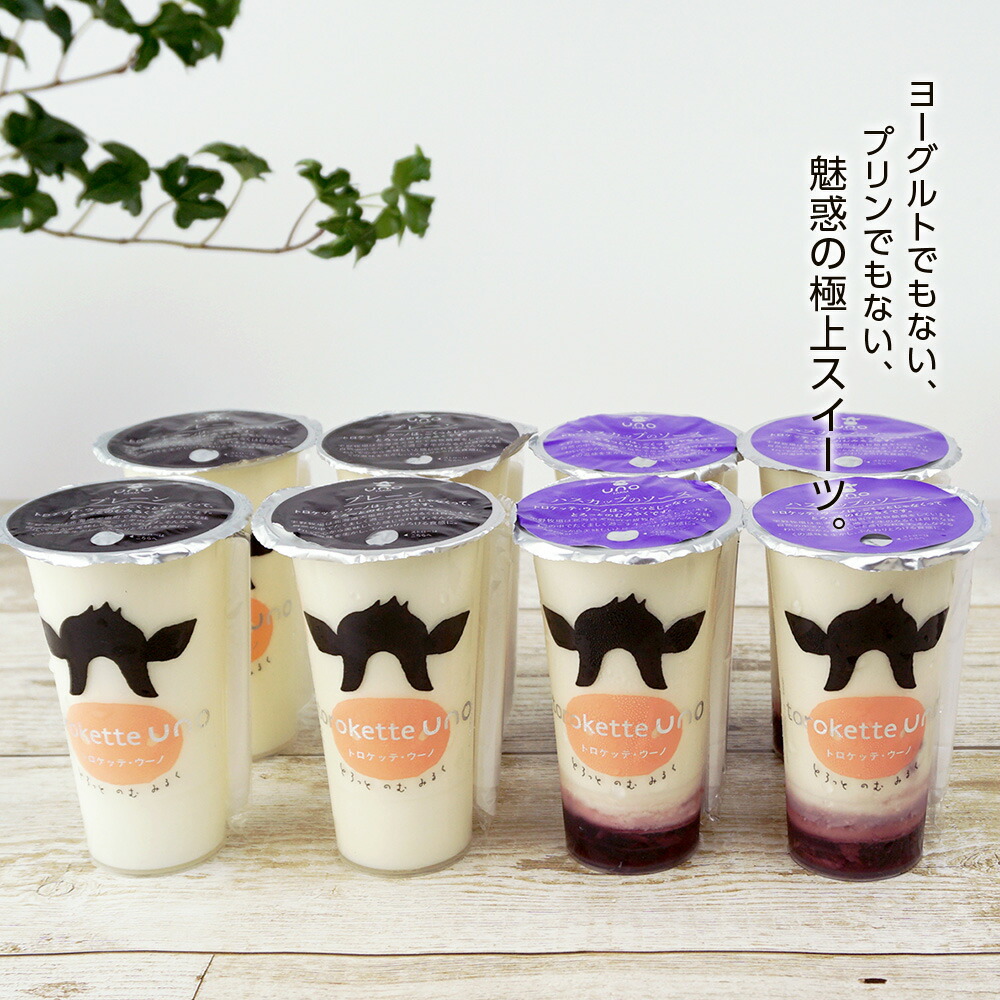 飲むヨーグルト トロケッテ ウーノ ふるさと納税 北海道ふるさと納税 プレーン４個 魅惑の極上スイーツ 北海道 天塩町 ハスカップのソース４個 合計8個