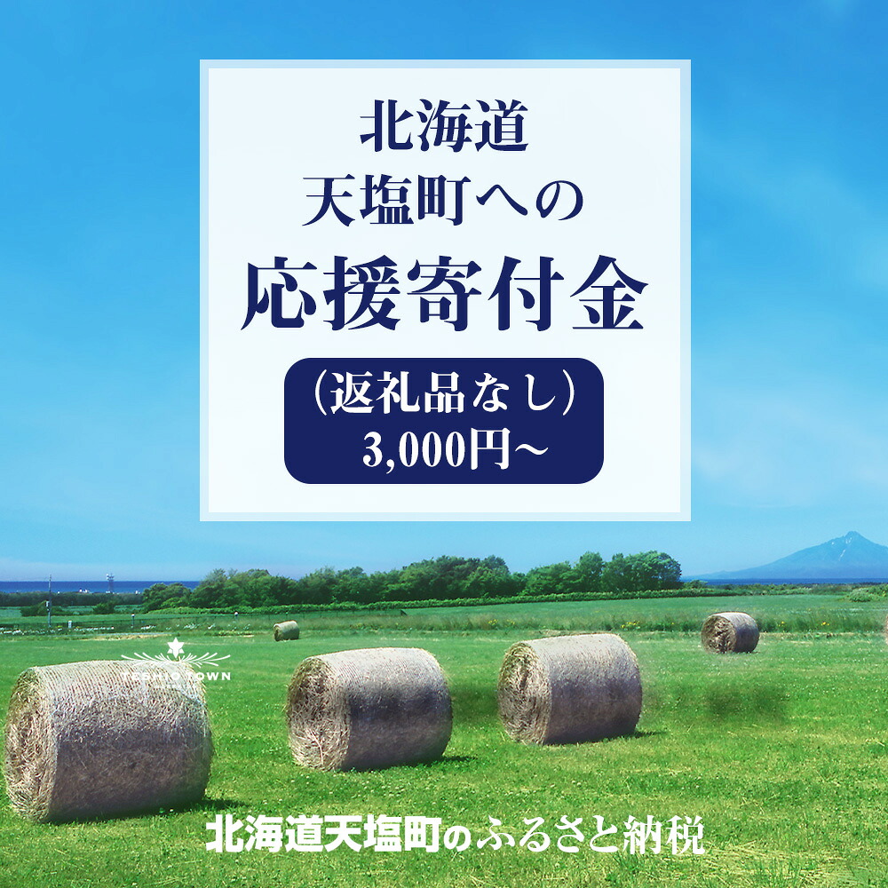 【ふるさと納税】北海道 天塩町☆応援寄付金☆ 選べる応援寄付金【返礼品なし】寄付のみ ふるさと納税 北海道 4,050円