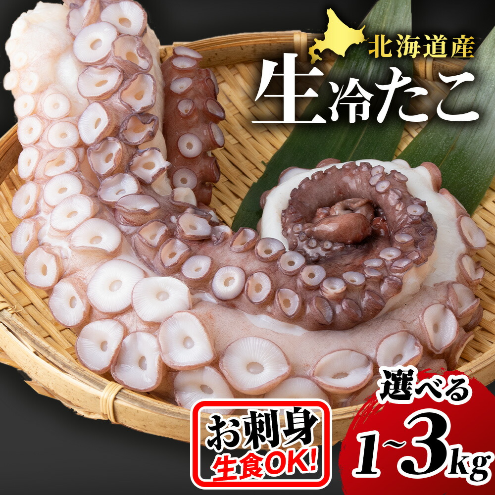 【ふるさと納税】タコ お刺身用 北海道海鮮  天塩町産たこ足 選べる1kg～3kg  ( お刺身 酢の物 ) ふるさと納税 北海道 おせち