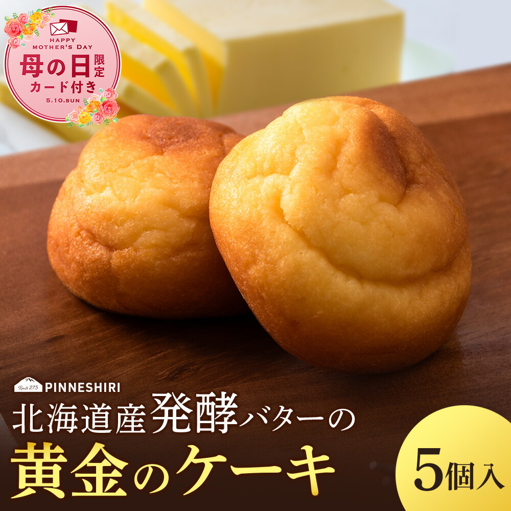 【ふるさと納税】【母の日フェア 4/27入金分まで】ケーキ 黄金のケーキ 5個 ≪道の駅ピンネシリ≫ 常温 個包装 焼き菓子 スイーツ お菓子 可愛い ケーキ 個包装 洋菓子 お菓子 スイーツ 発酵 バター 道の駅 ふるさと納税 北海道 中頓別町 夏ギフト