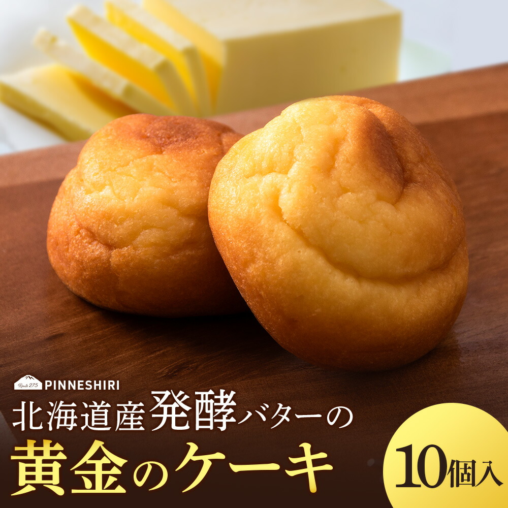 【ふるさと納税】ケーキ 黄金のケーキ 10個 ≪道の駅ピンネシリ≫ 常温 個包装 焼き菓子 スイーツ お菓子 可愛い ケーキ 個包装 洋菓子 お菓子 スイーツ 発酵 バター 道の駅 ふるさと納税 北海道 中頓別町 夏ギフト