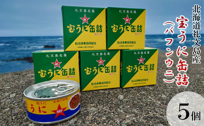 ふるさと納税 北海道礼文島産 宝うに缶詰 バフンウニ 5個 魚貝類 雲丹 加工食品 Prescriptionpillsonline Is