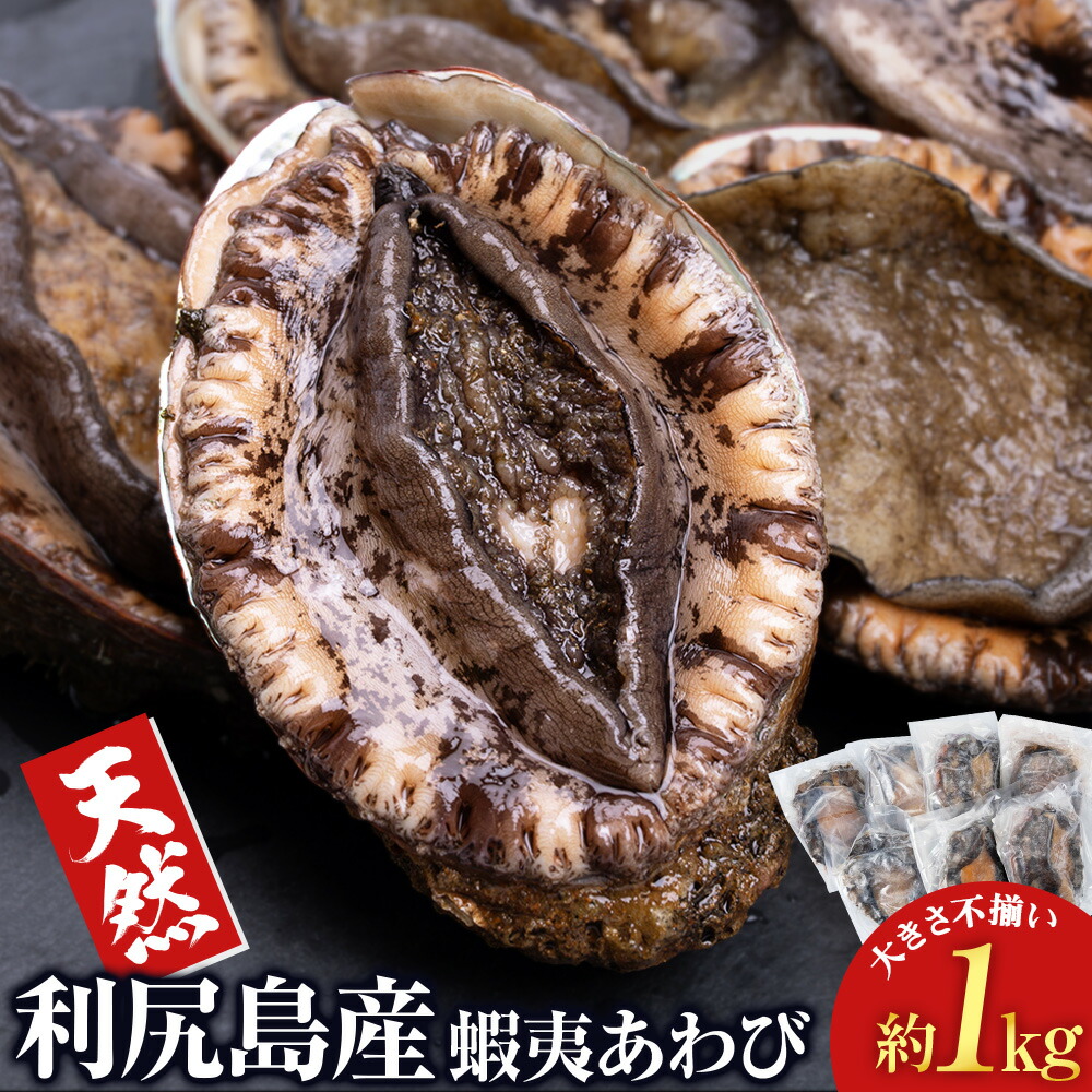 【ふるさと納税】 利尻島産 ☆天然蝦夷あわび 1kg☆<BR>北海道ふるさと納税 利尻富士町 ふるさと納税  鮑 天然 冷凍 刺身 高級海鮮 海鮮 おせち