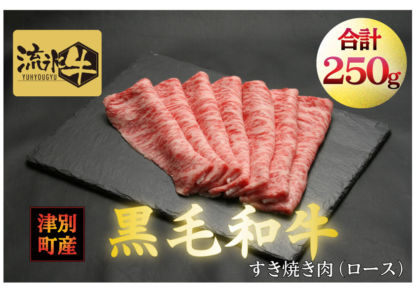 通常便なら送料無料 ふるさと納税 流氷牛すき焼き肉 250g 012 A01f ロース