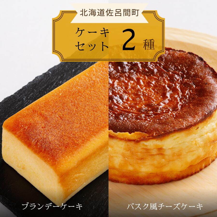 【ふるさと納税】 2種のケーキセット（ブランデーケーキ・バスク風チーズケーキ） 【 ふるさと納税 人気 おすすめ ランキング 菓子 ケーキ ブランデーケーキ バスク風 チーズケーキ 甘い 美味しい 北海道 佐呂間町 送料無料 】 SRMJ049