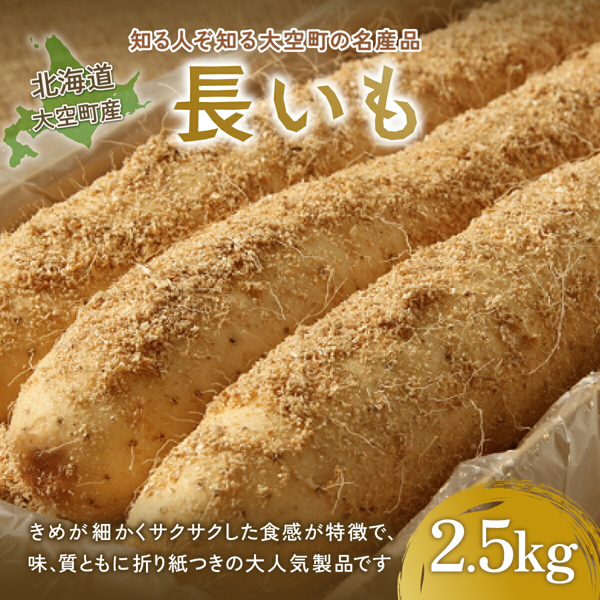 【ふるさと納税】 大空町産長いも2.5kg ふるさと納税 長いも いも 長イモ イモ 北海道 大空町 送料無料 OSA001