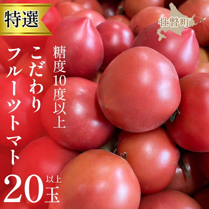 【ふるさと納税】＜2025年6月下旬よりお届け＞【特選・糖度10度以上】【農園直送】北海道壮瞥産 こだわりフルーツトマト 20玉以上 【 ふるさと納税 人気 おすすめ ランキング トマト とまと フルーツトマト 野菜 おいしい 大容量 北海道 壮瞥町 送料無料 】 SBTO005