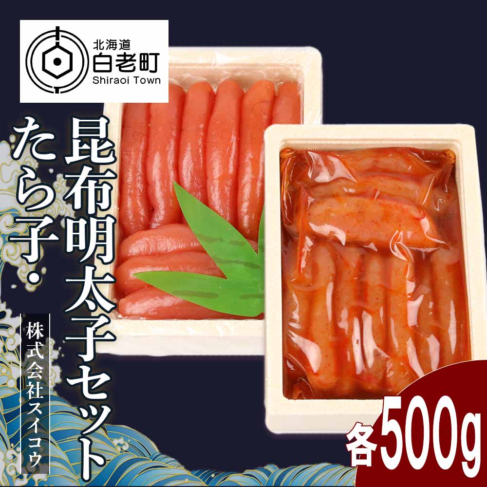 ふるさと納税 たらこ 昆布明太愛児セットてんでに500g明太子 めんたいこ こんぶ 昆布 たらこ タラコ 魚卵 海産代物 北海道ふるさと納税 白老 ふるさと納税 北海道 Aq008 Arsn Sn