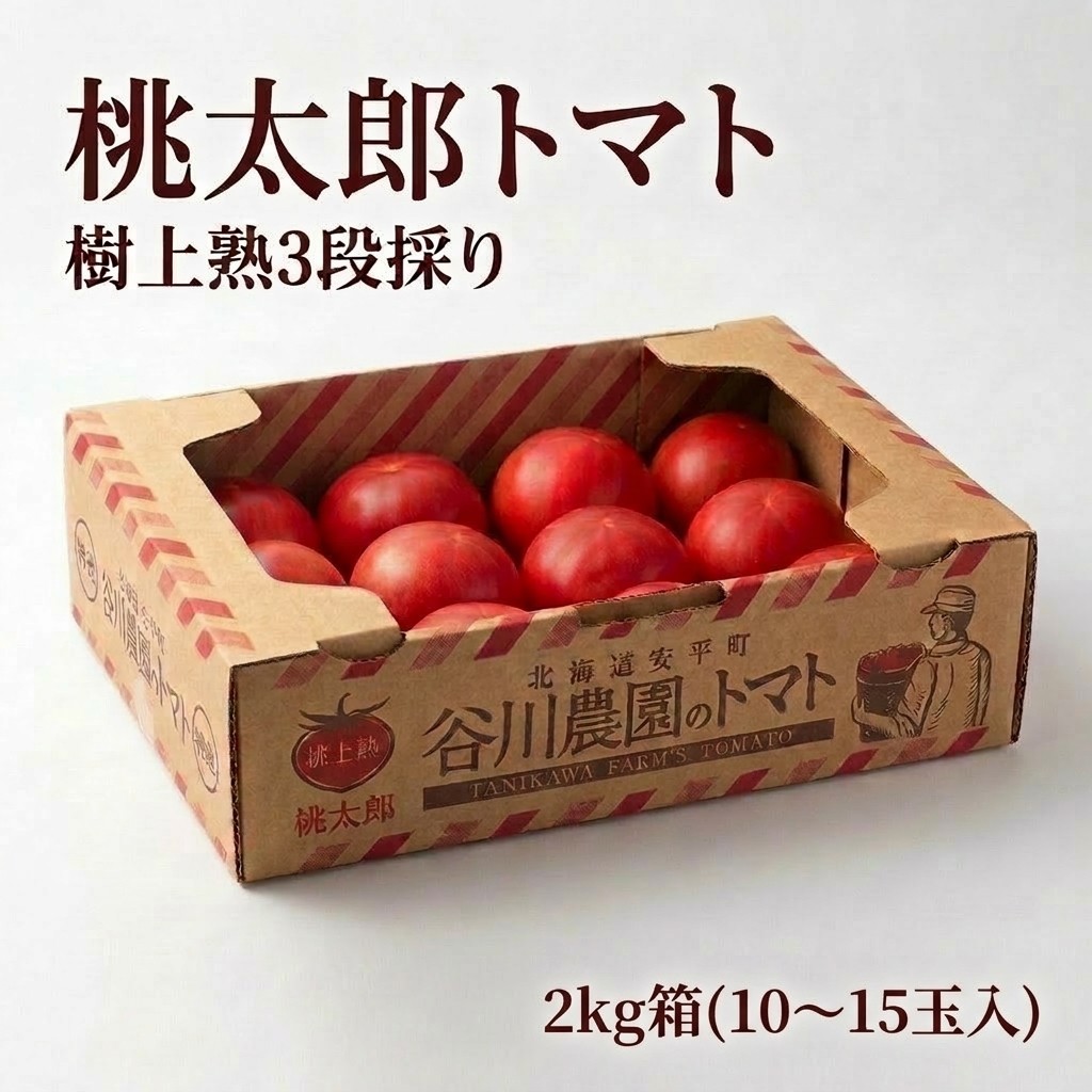 【ふるさと納税】＜先行予約＞樹上熟3段採り 桃太郎トマト / 正品2kg箱(10～15玉入)