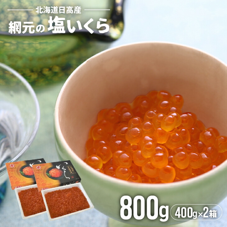 【ふるさと納税】【めしの素(秋鮭)2P付】網元の塩いくら(400gx2箱)[01-576]