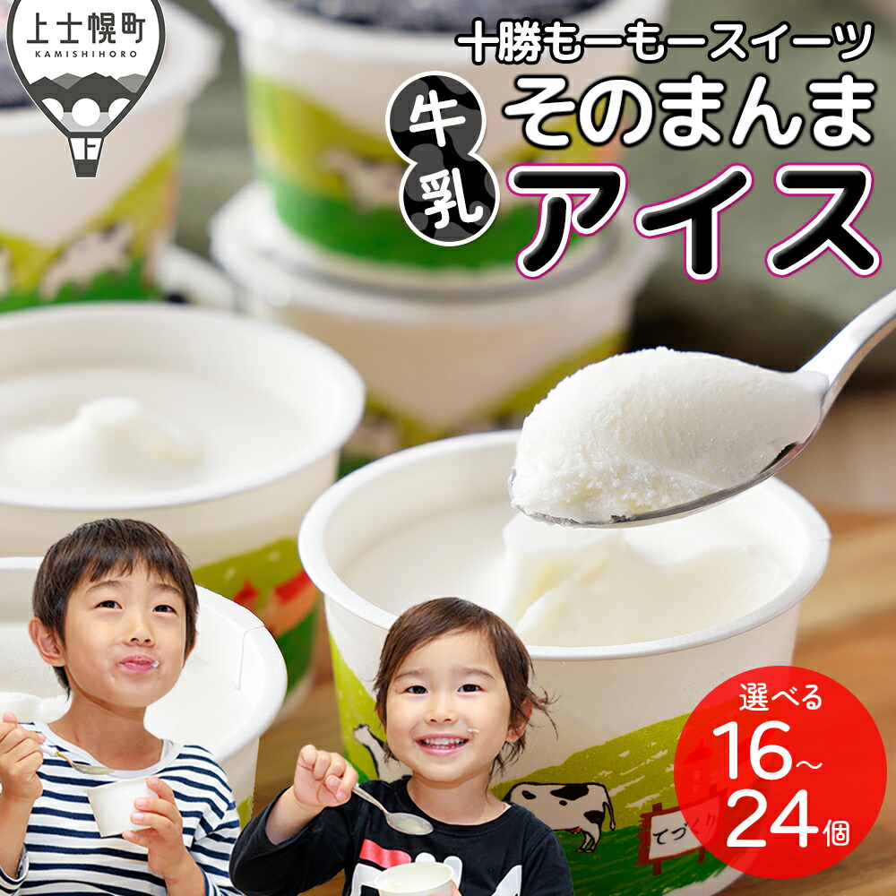 十勝もーもースイーツ牛乳そのまんまアイス24個の返礼品イメージ（楽天ふるさと納税）