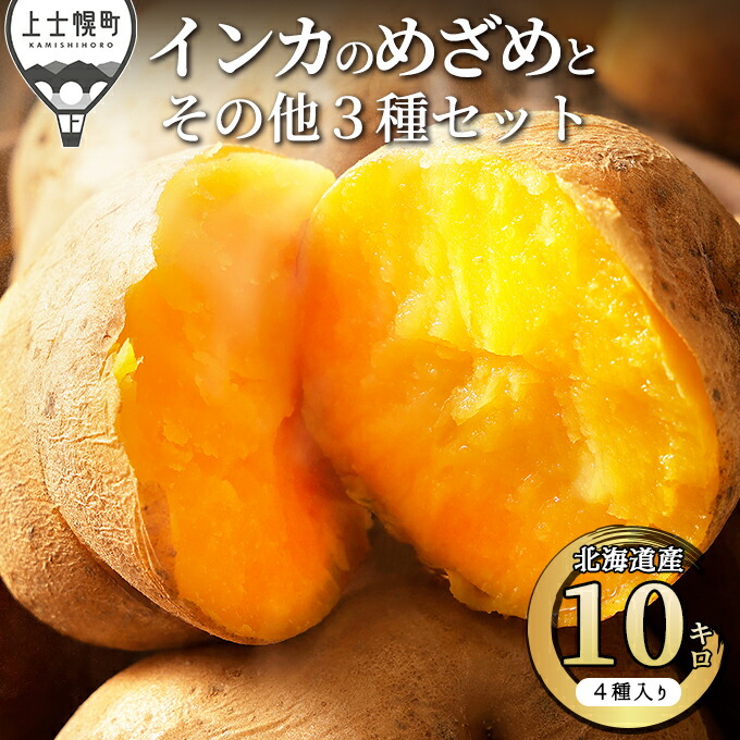 【ふるさと納税】北海道産インカのめざめとその他3種のじゃがいもセット 計10kg 上士幌町加藤農場 インカの目覚め 馬鈴薯 芋 イモ 野菜 詰め合わせ レビューキャンペーン対象品 ◆2025年11月配送予定 ※オンライン申請対応