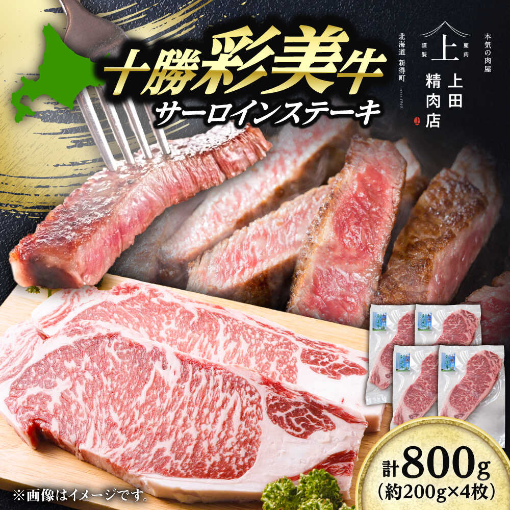 【ふるさと納税】十勝彩美牛 サーロインステーキ 約800g | 株式会社上田精肉店[BNAM025]