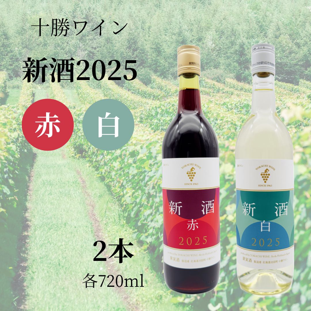 【ふるさと納税】十勝ワイン 新酒2025 赤・白 2本セット 北海道ワイン 北海道池田町 11月20日解禁 数量限定 ふるさと納税 送料無料