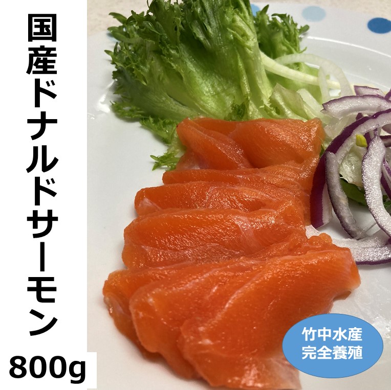 【ふるさと納税】北海道 国産 ドナルドサーモン(生食用) 800g 小分け 魚 サーモン 刺身 鮭 さけ サケ ふるさと 人気  魚介類 魚介